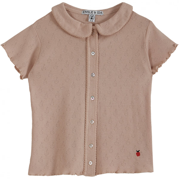 Emile & Ida - Tee-shirt Jersey de coton modal rose