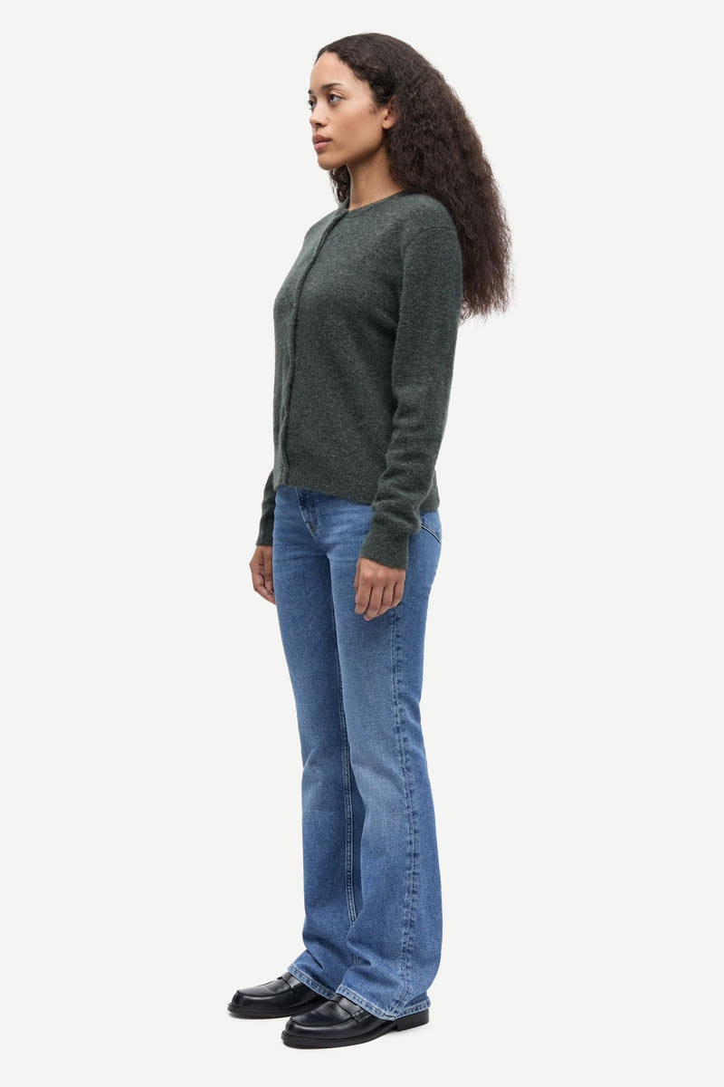 Samsoe Samsoe - Nor short cardigan 7355 dark evergreen mel