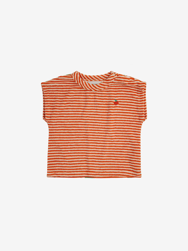 Bobo choses - Orange Stripes terry t-shirt