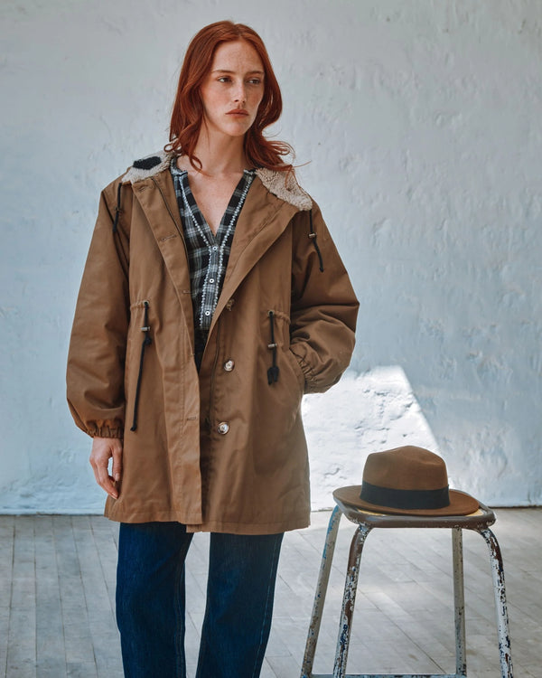 Emile & Ida - Parka doublée sherpa marron