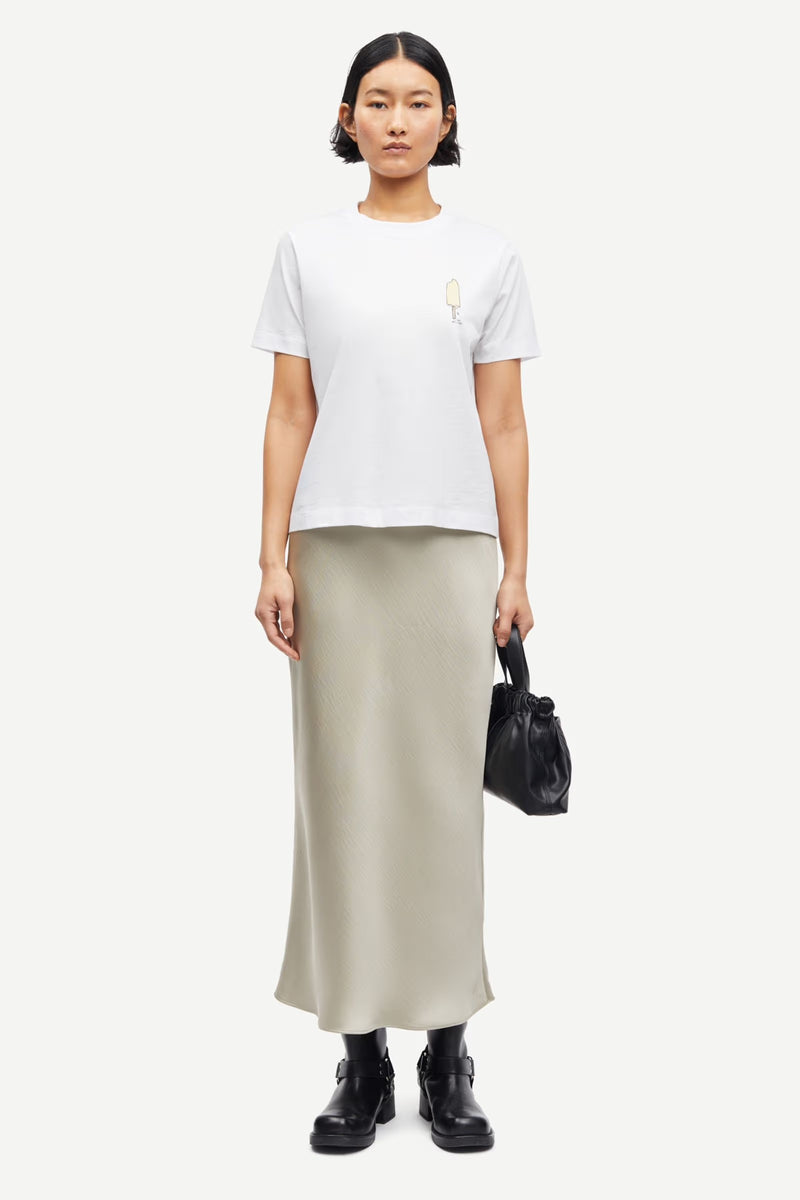 Samsoe Samsoe - Saagneta long skirt Agate Gray