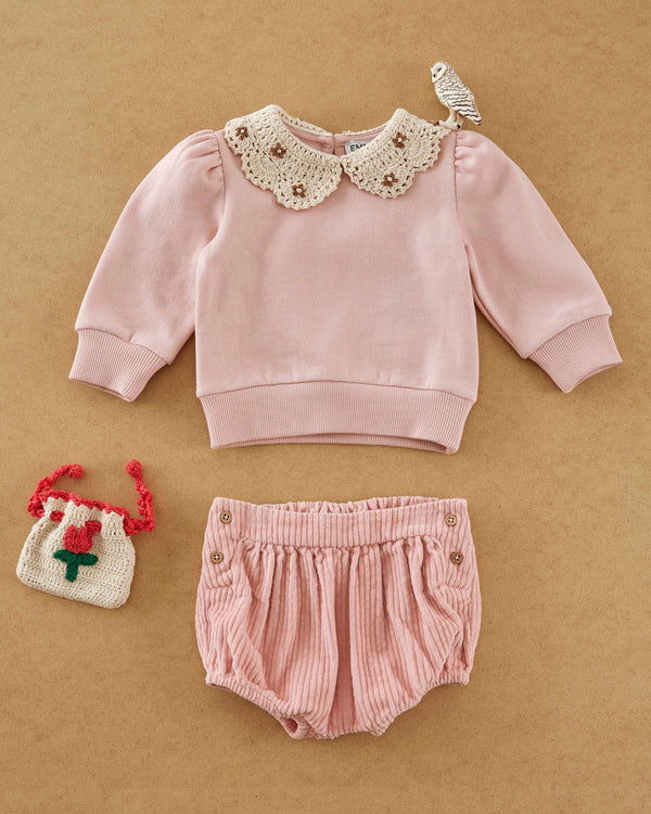 Emile & Ida - Bloomer velours cotelé rose