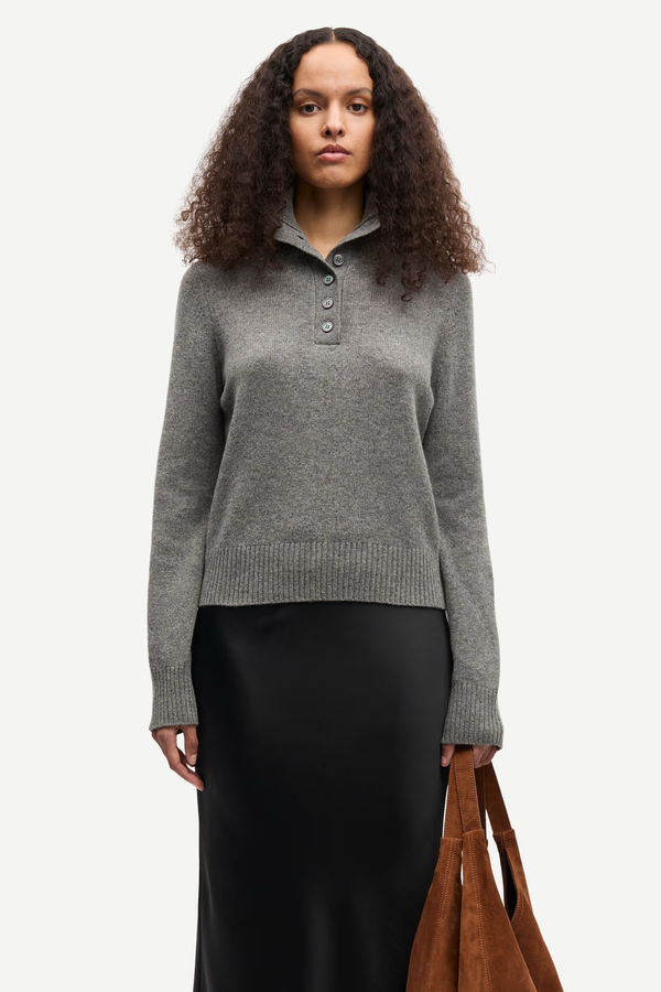 Samsoe Samsoe - Saelif turtleneck 15010 dark grey mel