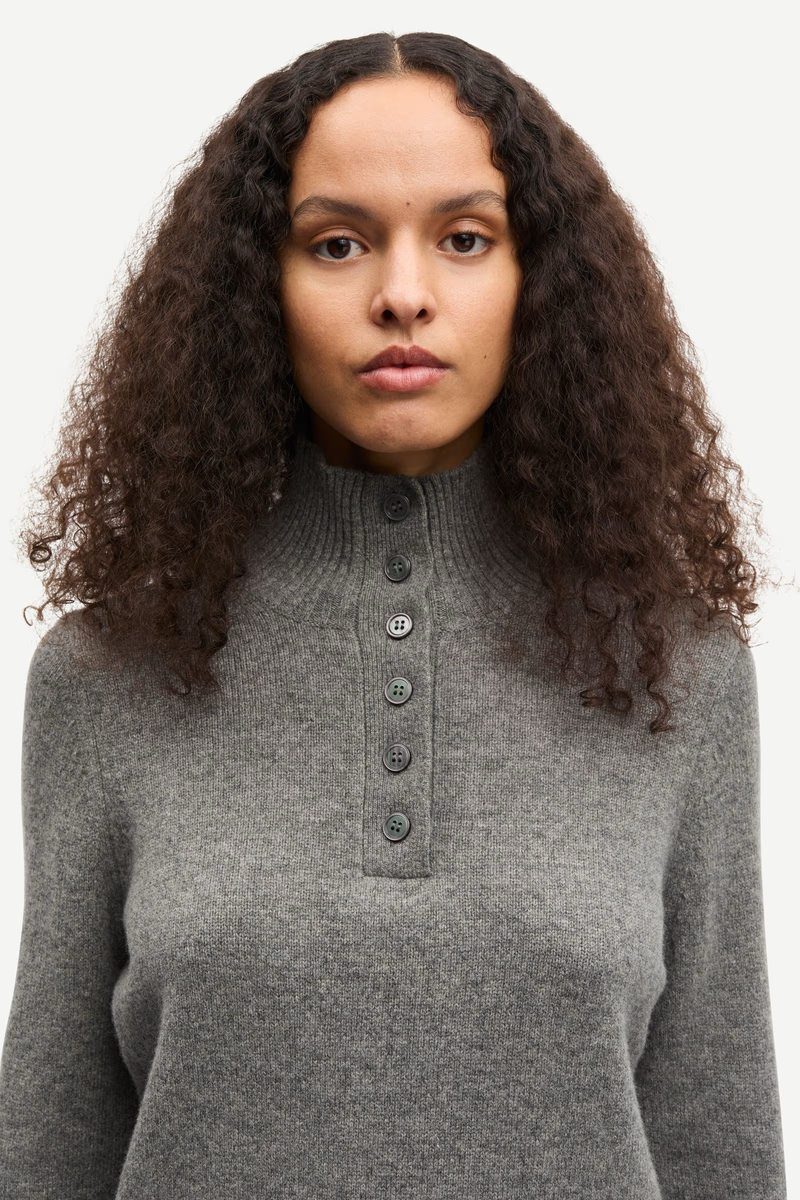 Samsoe Samsoe - Saelif turtleneck 15010 dark grey mel