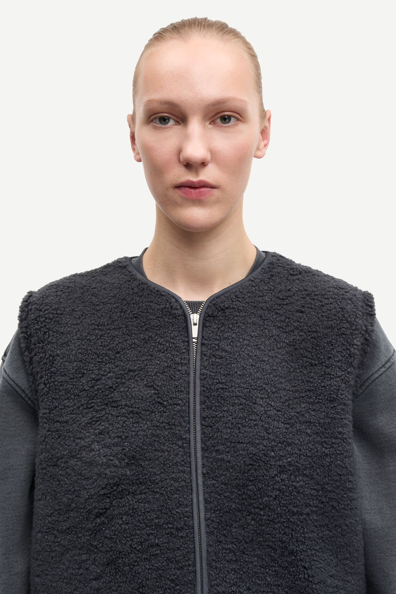 Samsoe Samsoe - Saautumns vest 14927 Charcoal art