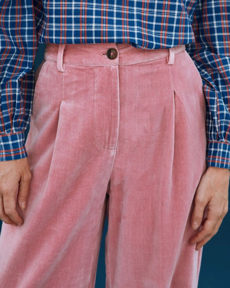 Emile & Ida - Pantalon velours rose - dragee