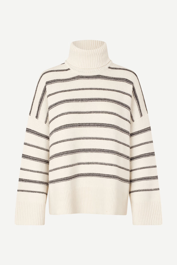 Samsoe Samsoe - Sakeiku stripes turtleneck 11250 clear cream