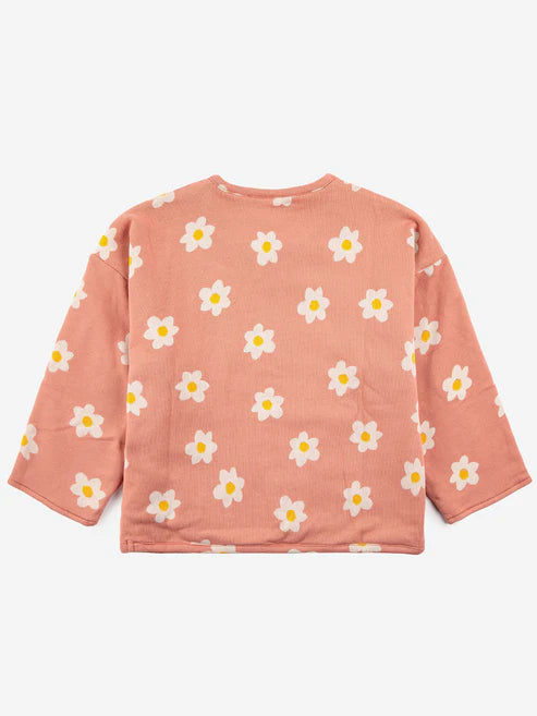 Bobo Choses - Baby little flower buttoned sweatshirt