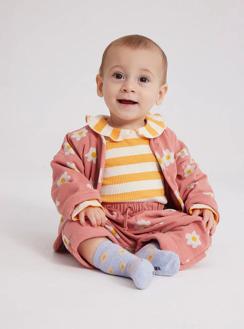 Bobo Choses - Baby little flower buttoned sweatshirt