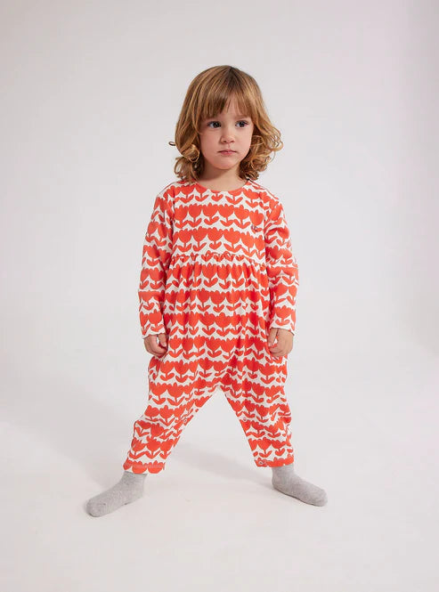 Bobo Choses - Baby Retro Flowers all over overall combinaison