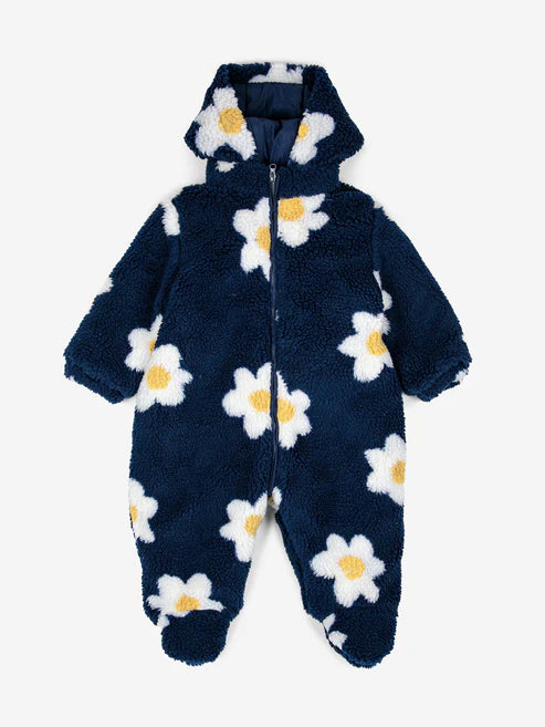 Bobo Choses - Baby Big Flower all over sheepskin overall combinaison