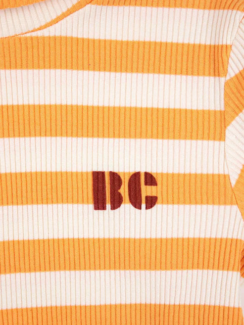 Bobo Choses - Yellow stripes turtle neck T-shirt