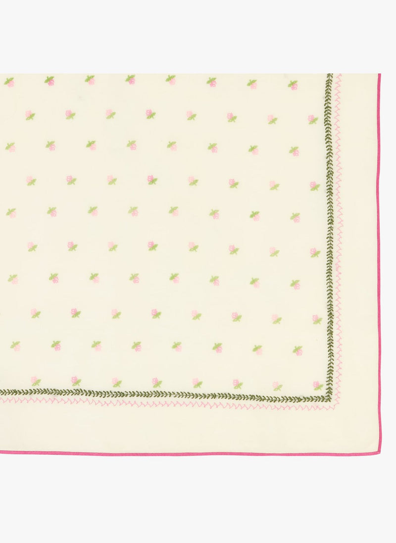 Emile & ida - Foulard brodé 100x100