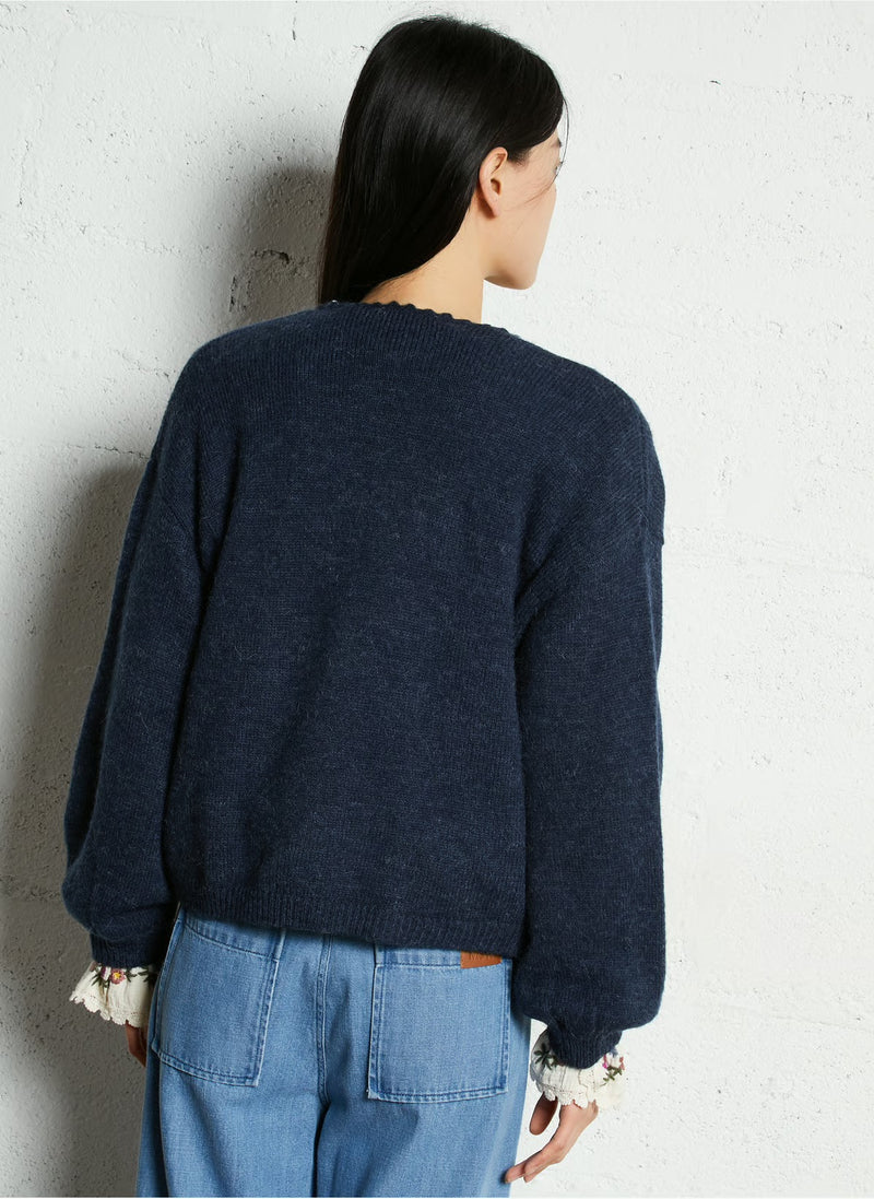 Louise Misha - Cardigan Lunami marine