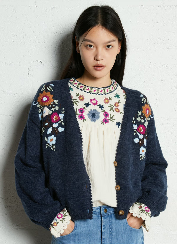 Louise Misha - Cardigan Lunami marine