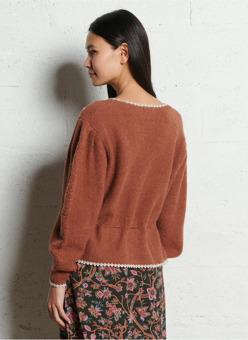 Louise Misha - Cardigan Sandya - Chestnut