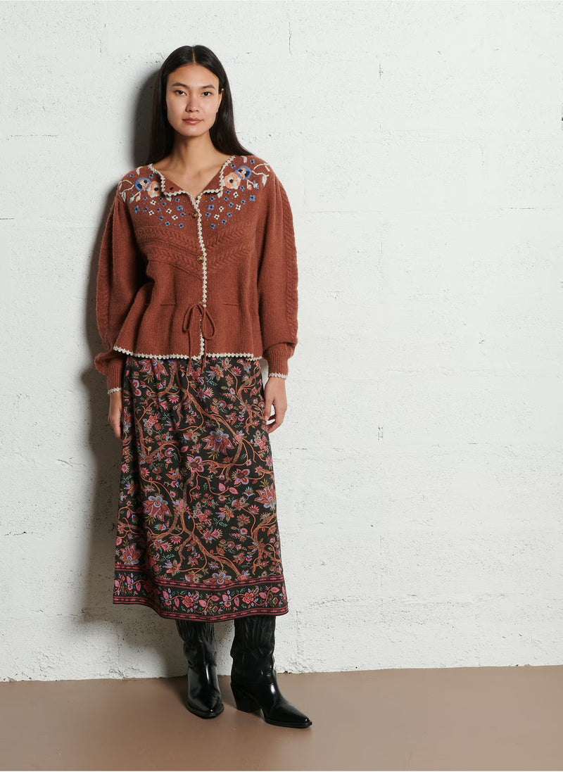 Louise Misha - Cardigan Sandya - Chestnut