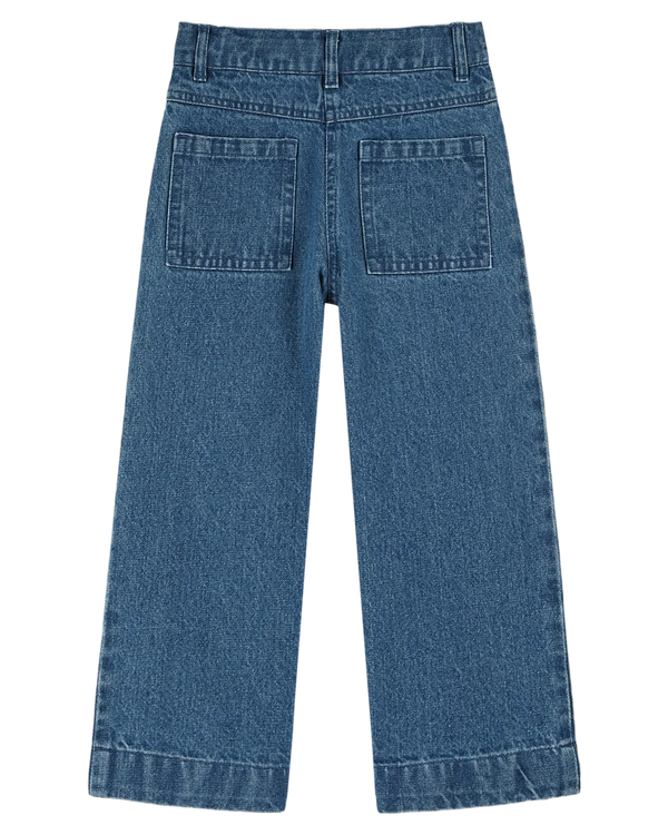 Emile & Ida - Jean brodé poches fleurs denim