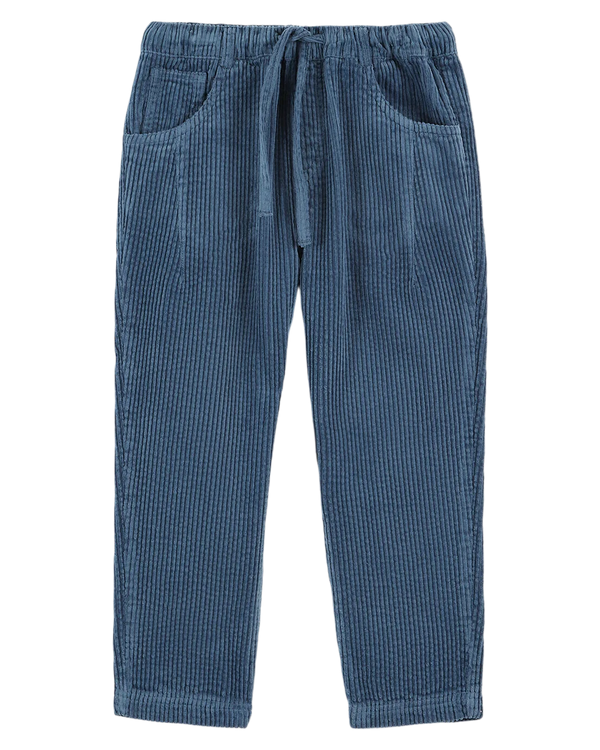 Emile & Ida - Pantalon velours bleu