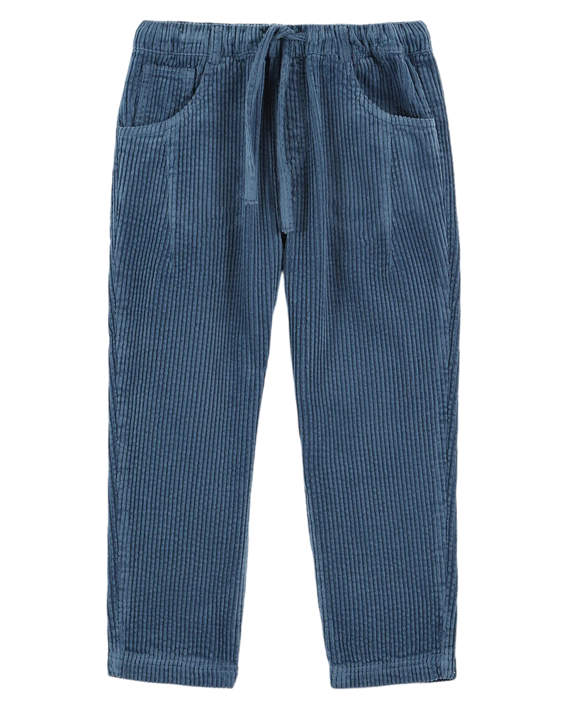 Emile & Ida - Pantalon velours bleu