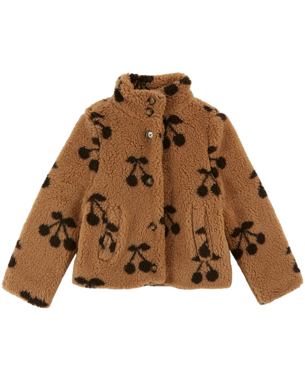 Emile & Ida - Manteau enfant sherpa caramel