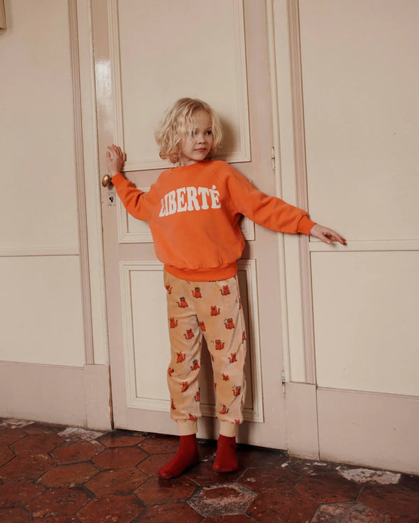 Emile & Ida - Sweat Liberté coton bio enfant orange