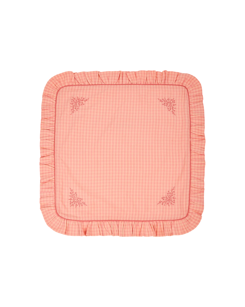 Emile & Ida - Housse de coussin vichy pivoine