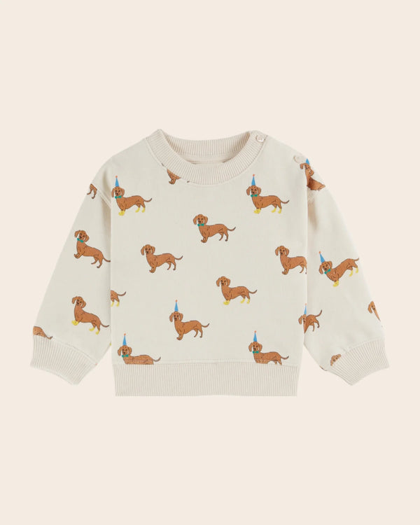 Emile & ida - Sweat teckels coton bio écru