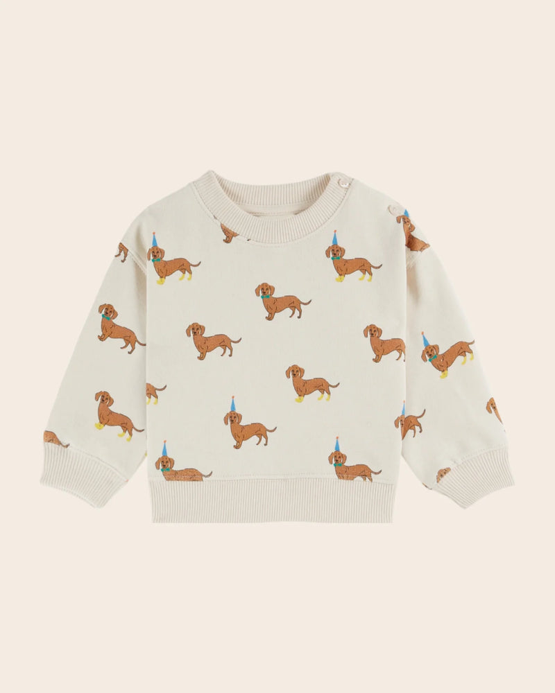 Emile & ida - Sweat teckels coton bio écru
