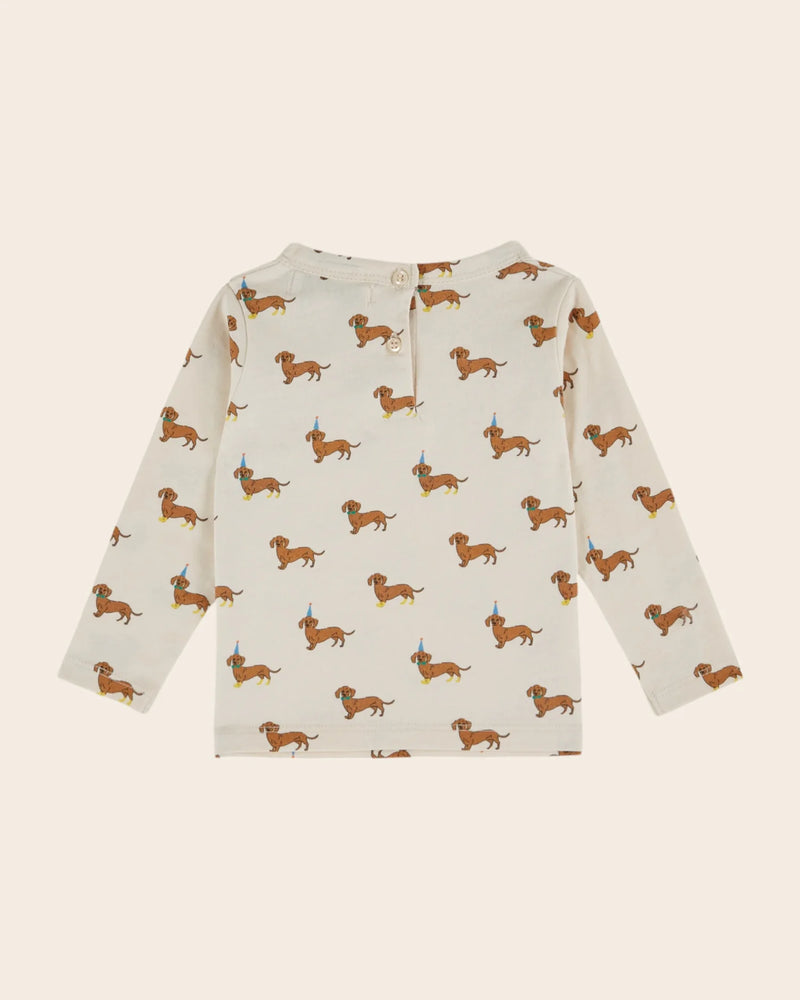 Emile & Ida - T-shirt teckels coton bio écru enfant