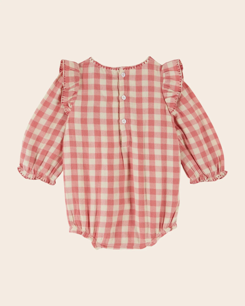 Emile & ida - Combibloomer brodé vichy rose