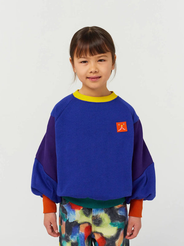 Bobo Choses - Funny Face patch ranglan sleeve sweatshirt