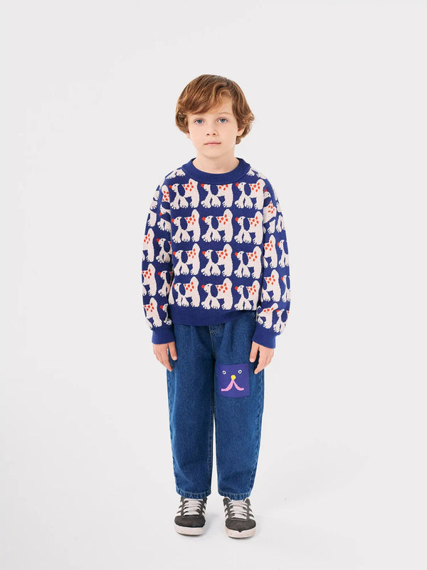 Bobo Choses - Funny Face denim jogger pants