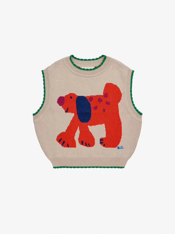 Bobo Choses - Gilet en tricot jacquard Fairy Dog