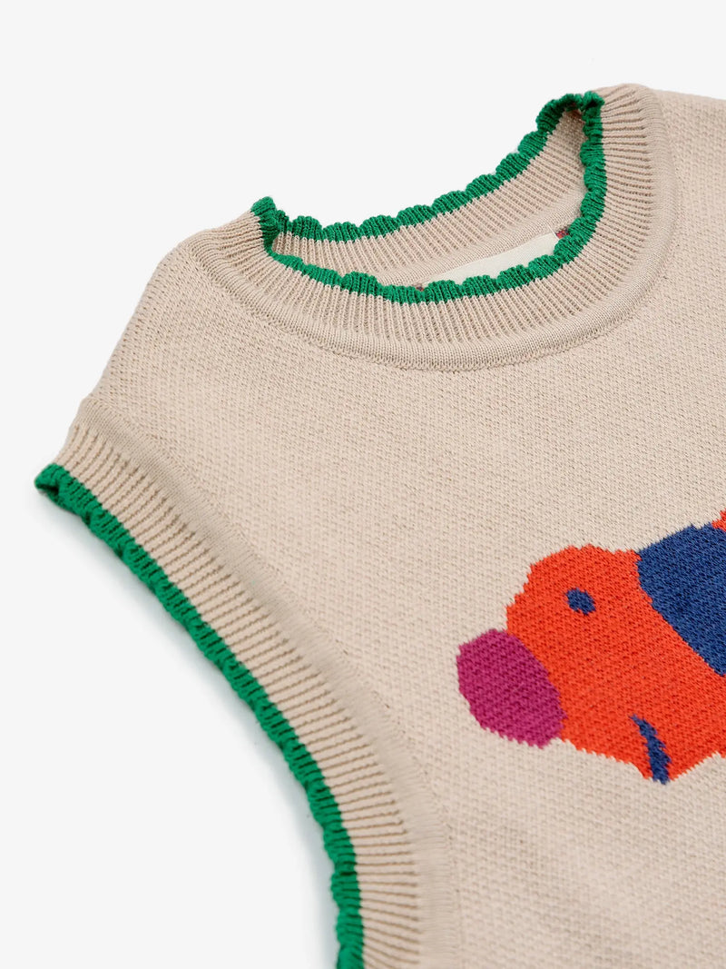 Bobo Choses - Fairy Dog jacquard knitted vest