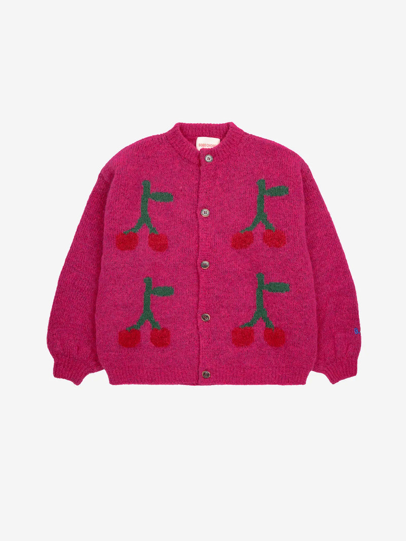 Bobo Choses - Bobo Cherry intarsia cardigan