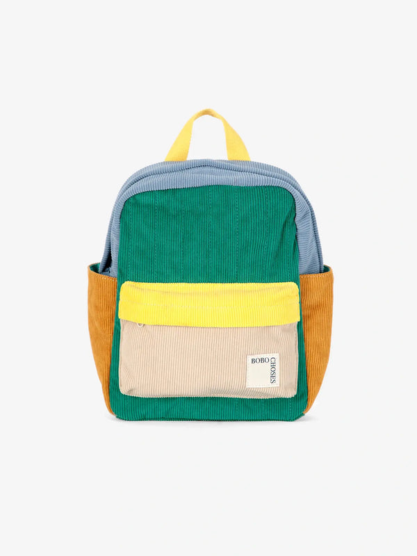 Bobo choses - Color Block padded corduroy schoolbag