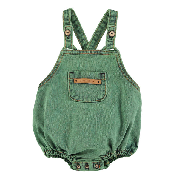 Piupiuchik -  Baby Romper Washed Green Denim