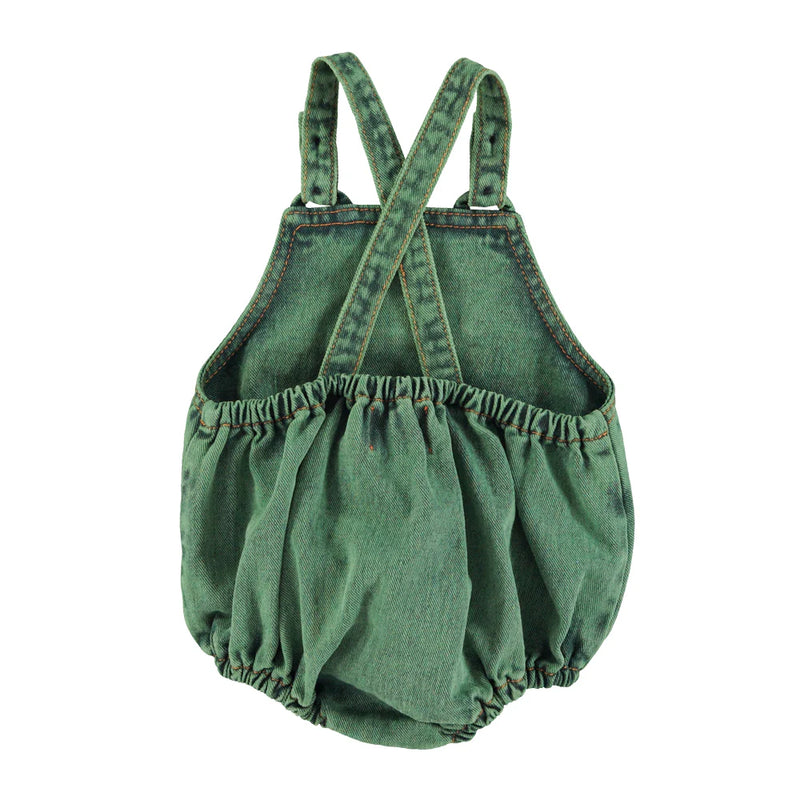 Piupiuchik -  Baby Romper Washed Green Denim