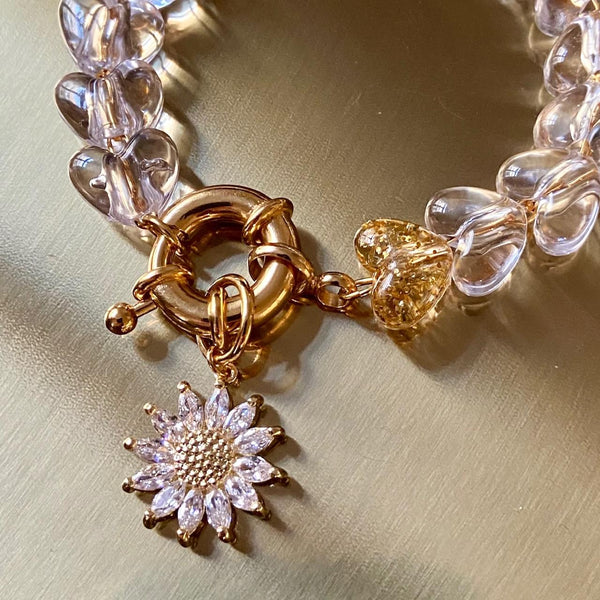 26 juin bijoux - Bracelet Swarovski flower