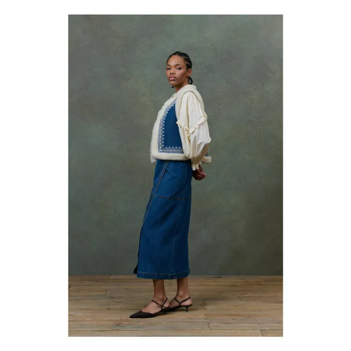 Louise Misha - Veste Sans Manches Réversible Figara Denim