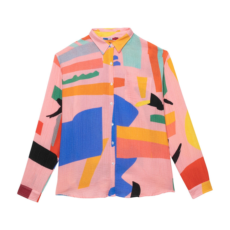 Chemise gaze de coton Yulli Rose – Chérie Chéri Rennes