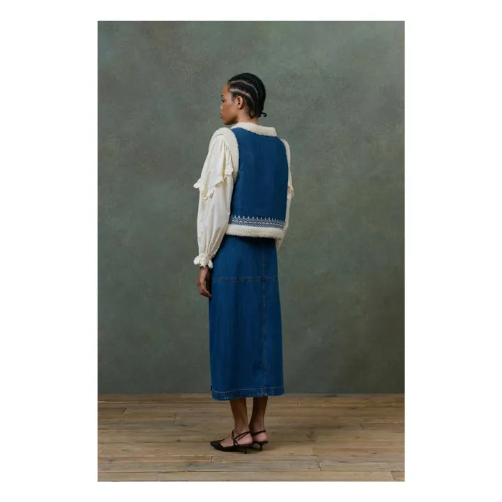 Louise Misha - Veste Sans Manches Réversible Figara Denim