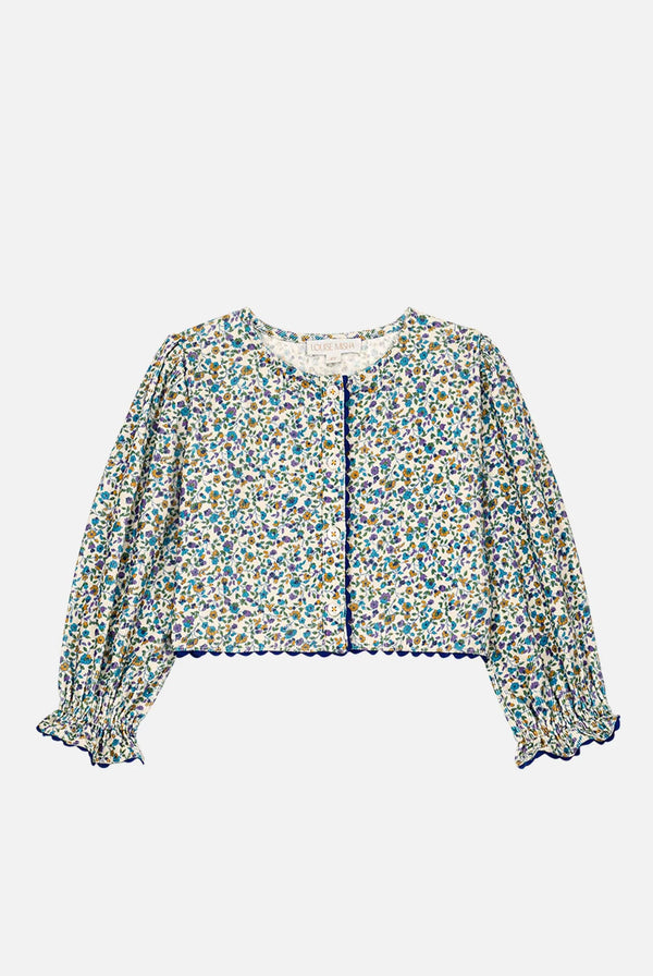 Louise Misha - Blouse Celina velvet cream aster
