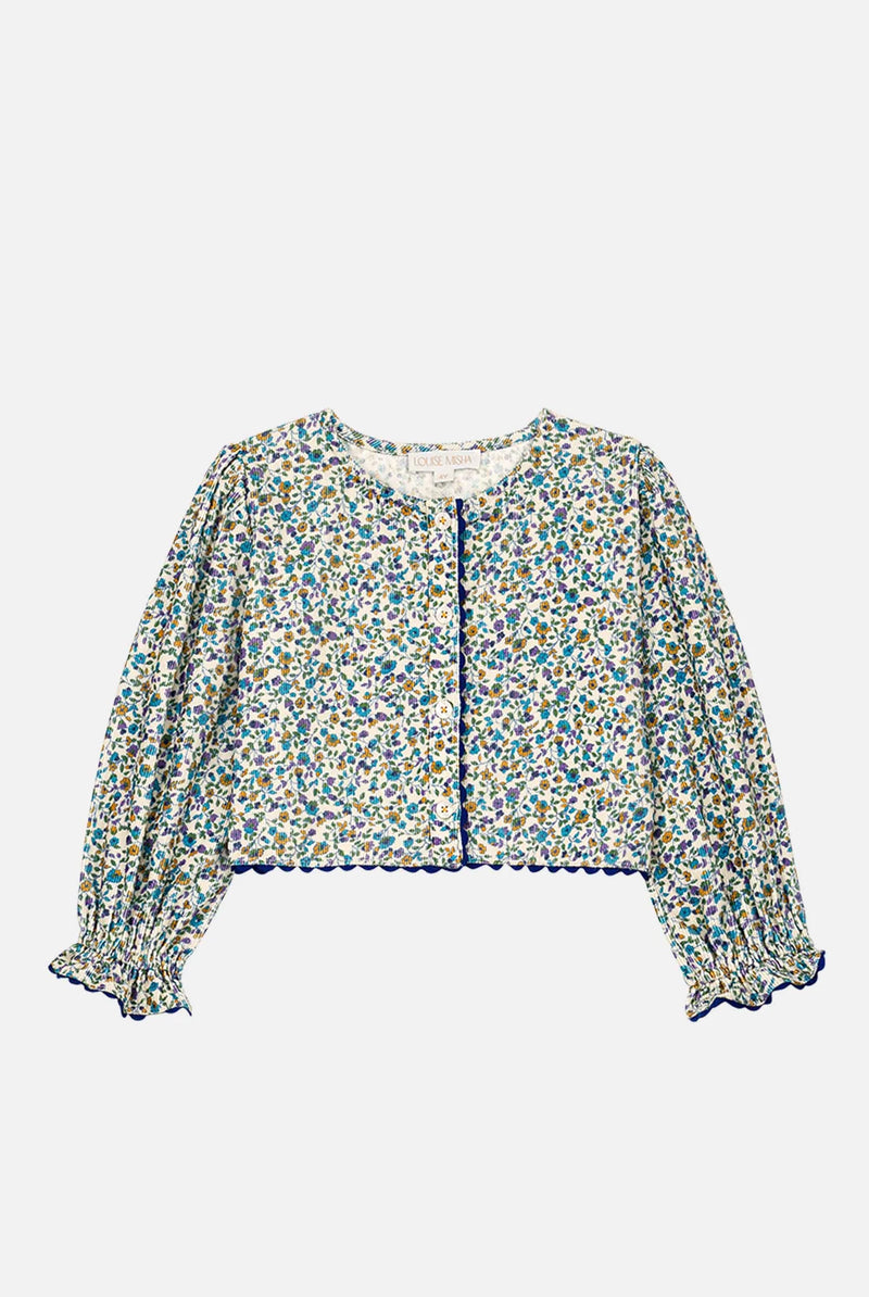 Louise Misha - Blouse Celina velvet cream aster