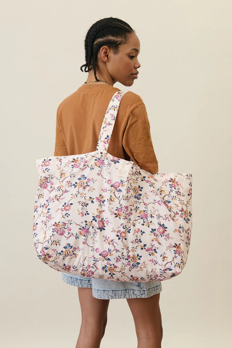 Louise Misha - Tote bag beverly cream retro garden