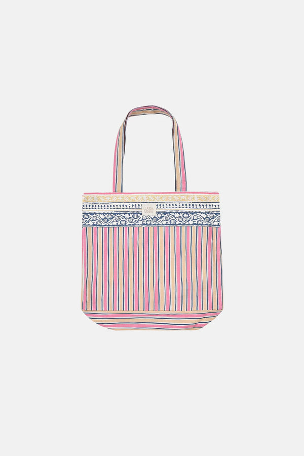 Louise Misha -  TOTE BAG BEVERLY pink catania stripes