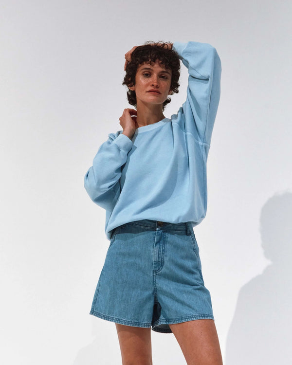 Emile & Ida - Short denim bleu clair