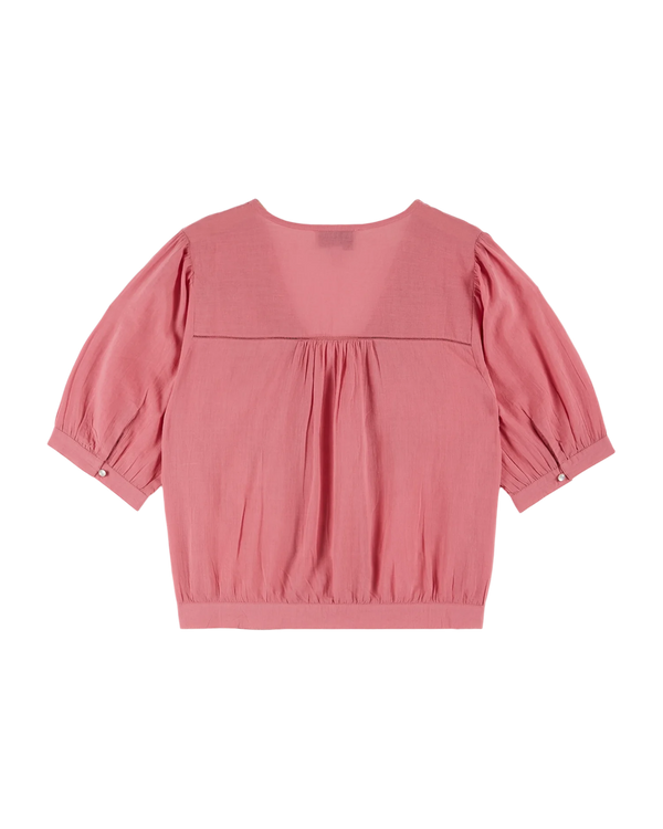 Emile & Ida - Blouse brodée vintage framboise