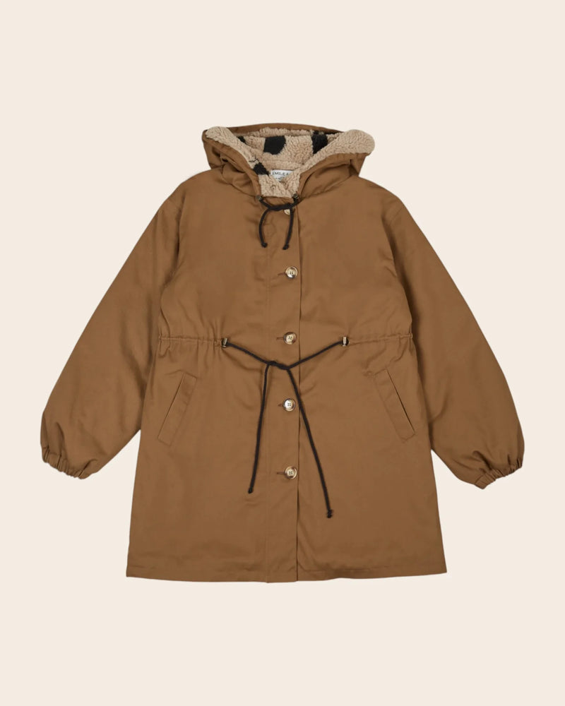 Emile & Ida - Parka doublée sherpa marron